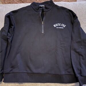 White Fix 3/4 zip sweatshirt. Black - size S/M.